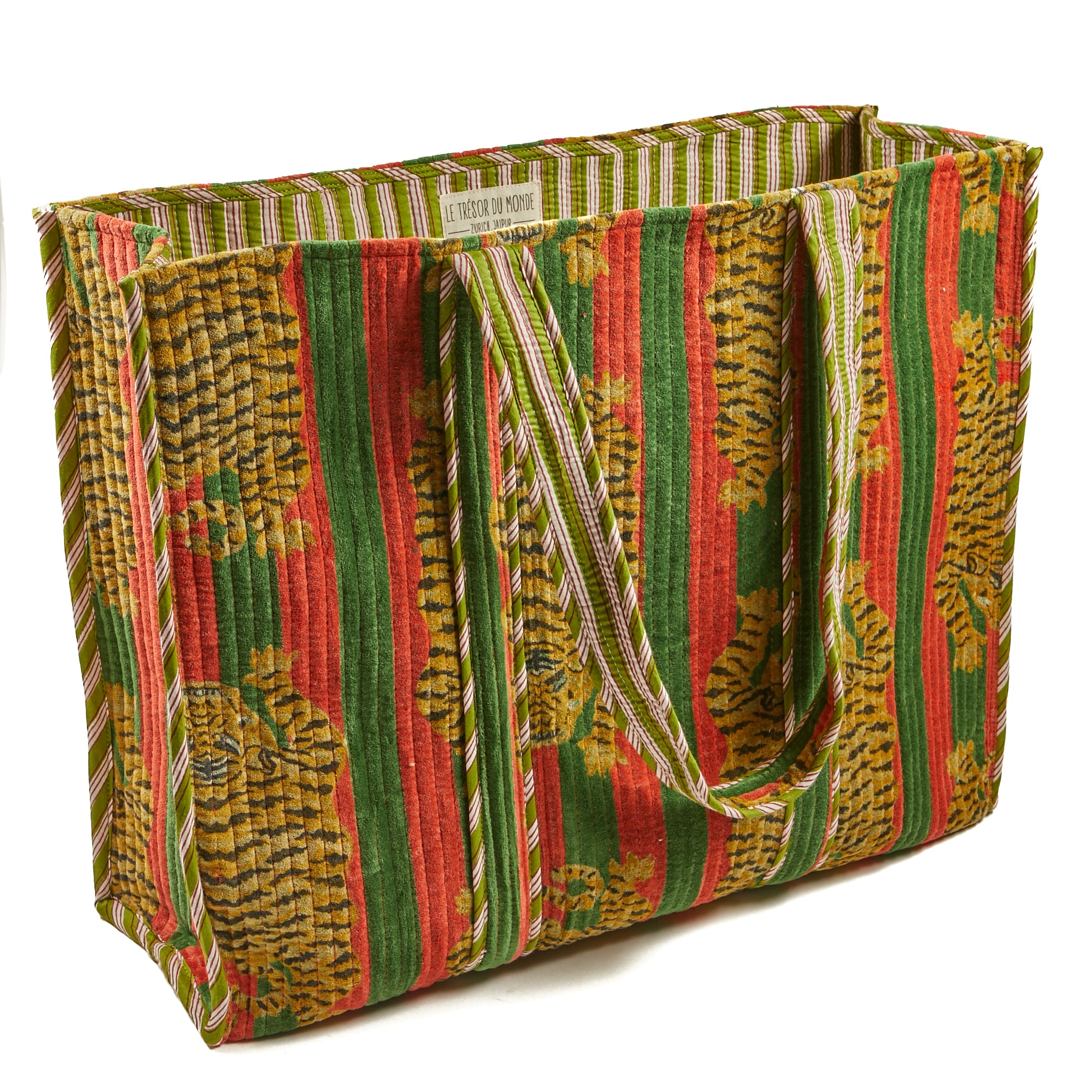 TIGER Velours Tasche Grün