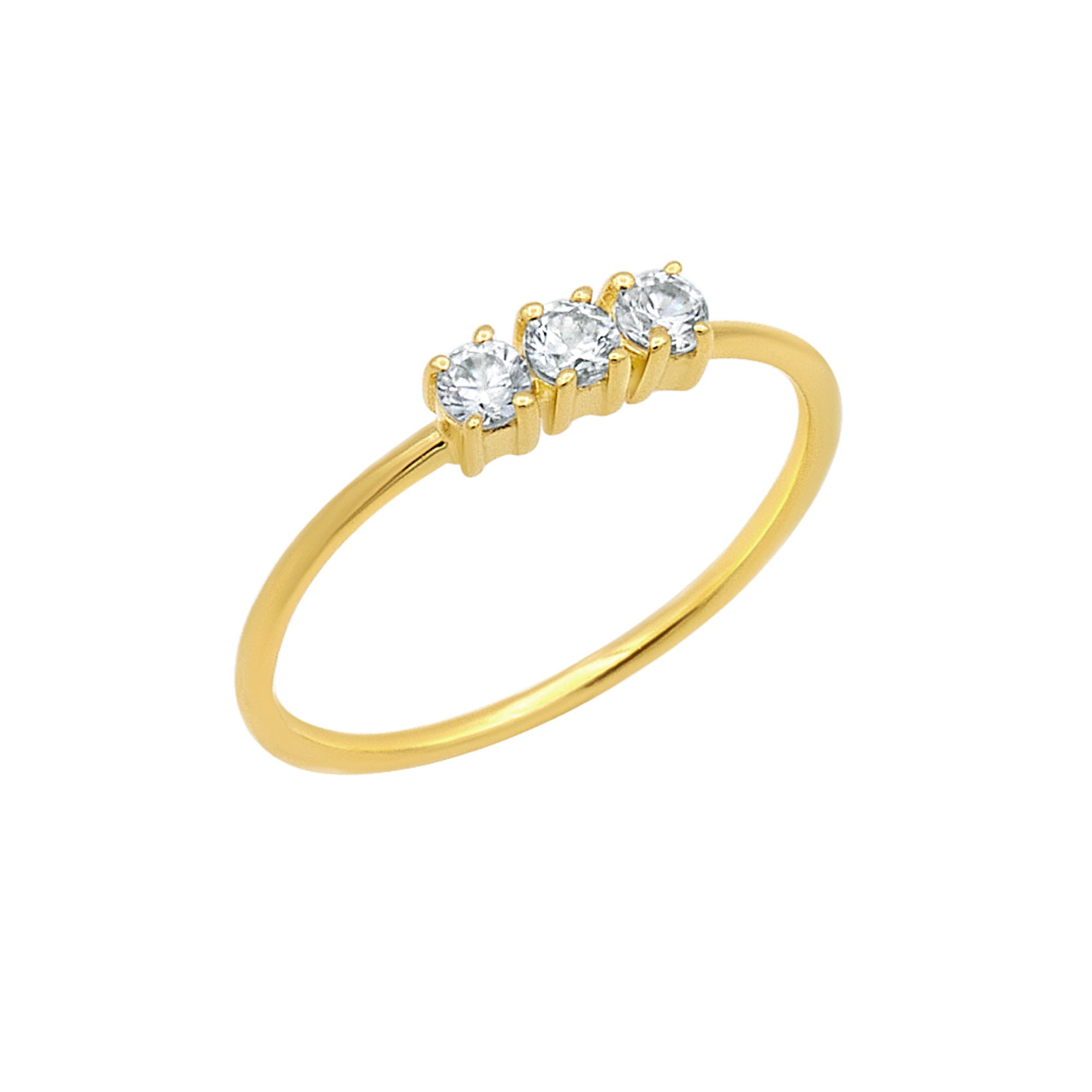 TRIO Fingerring Zirkon