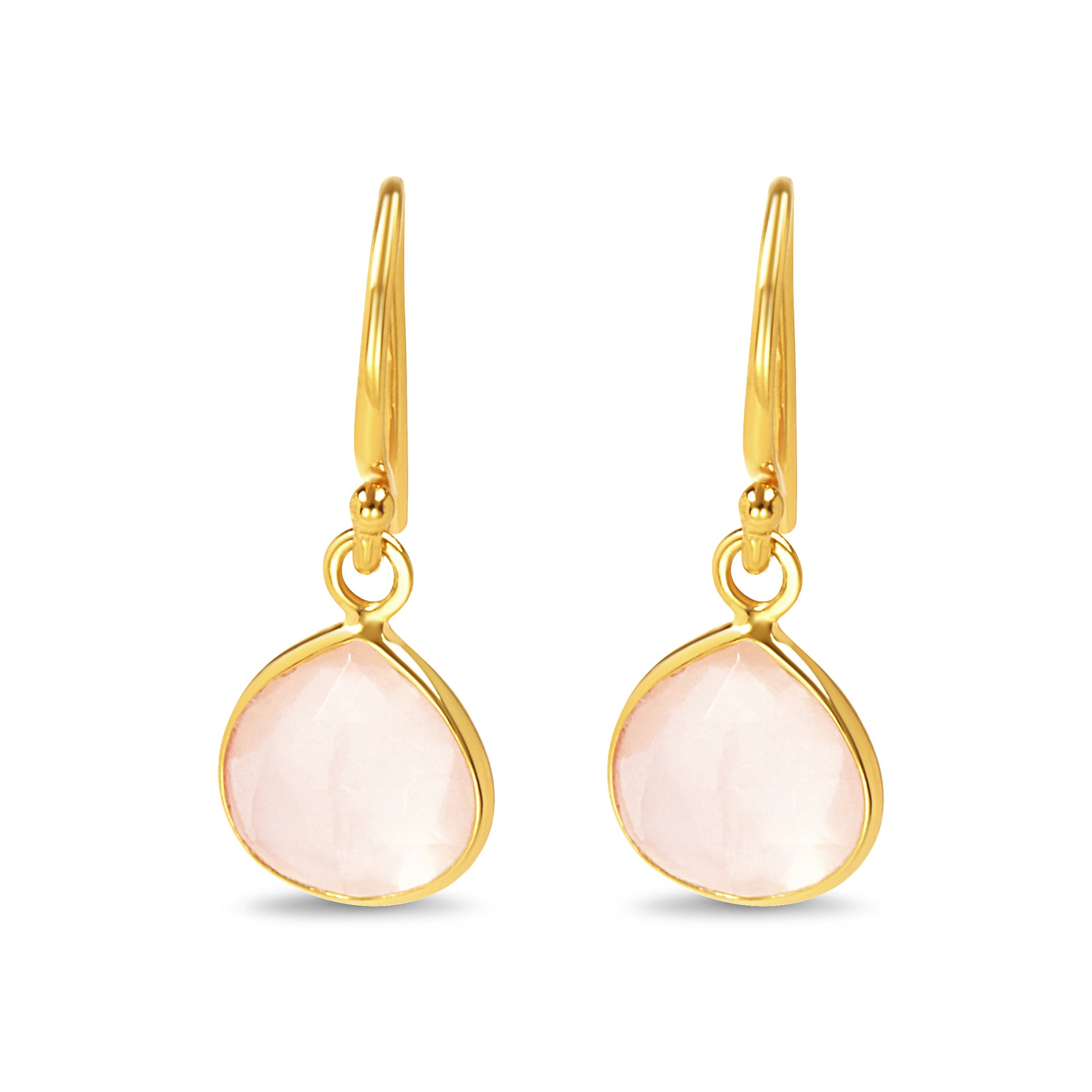 TEARDROP Ohrringe Rosenquarz