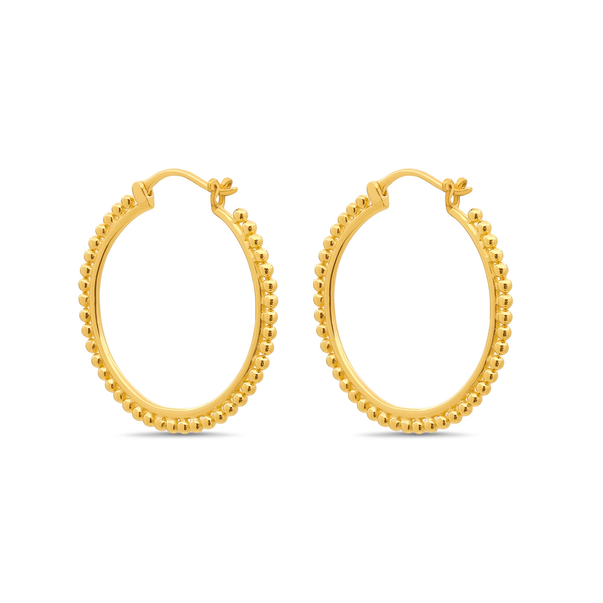 AMANI Kreolen L Silber vergoldet