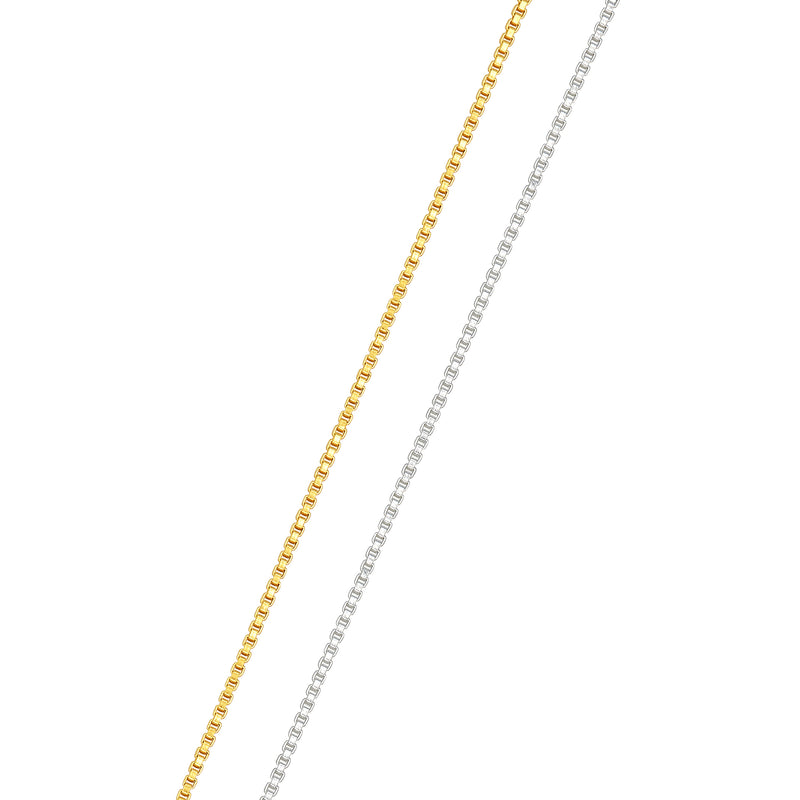 BOXCHAIN Halskette Silber vergoldet