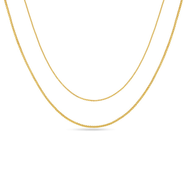 BOXCHAIN Halskette Silber vergoldet