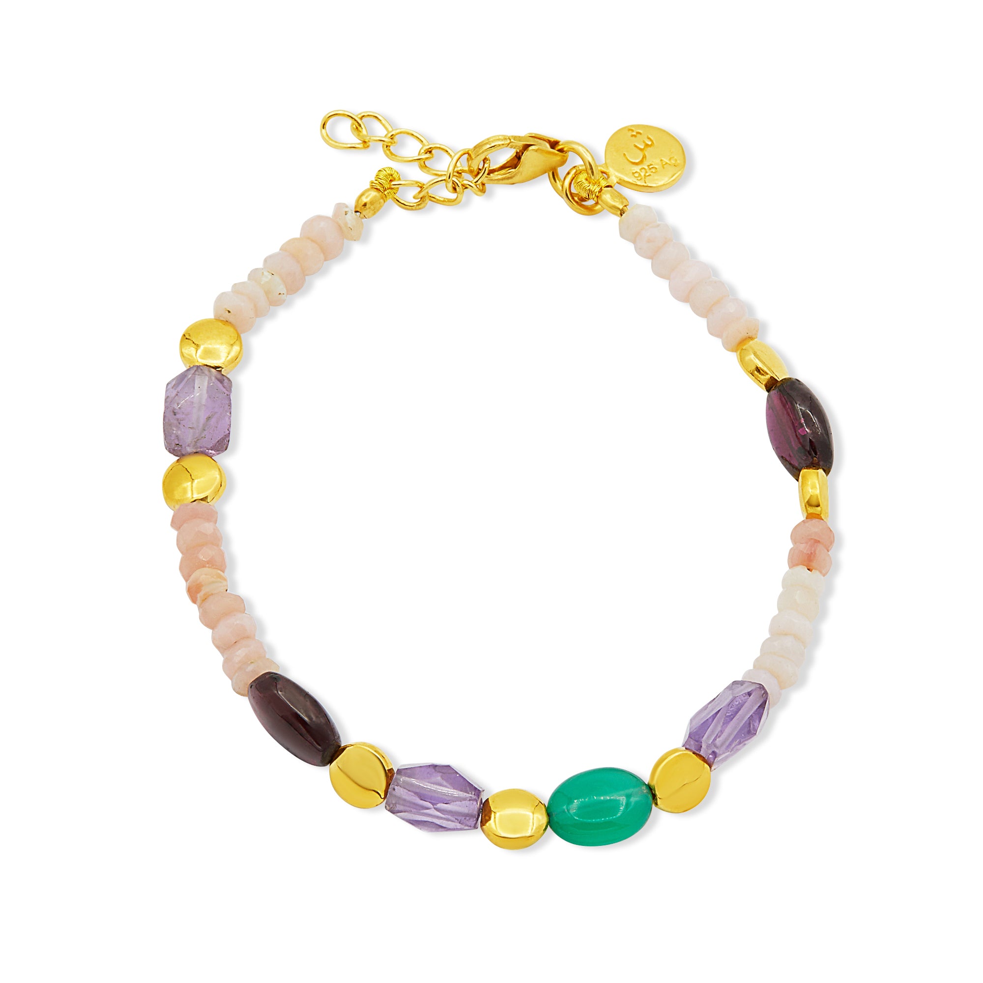 SOLID Armkette Pinker Opal