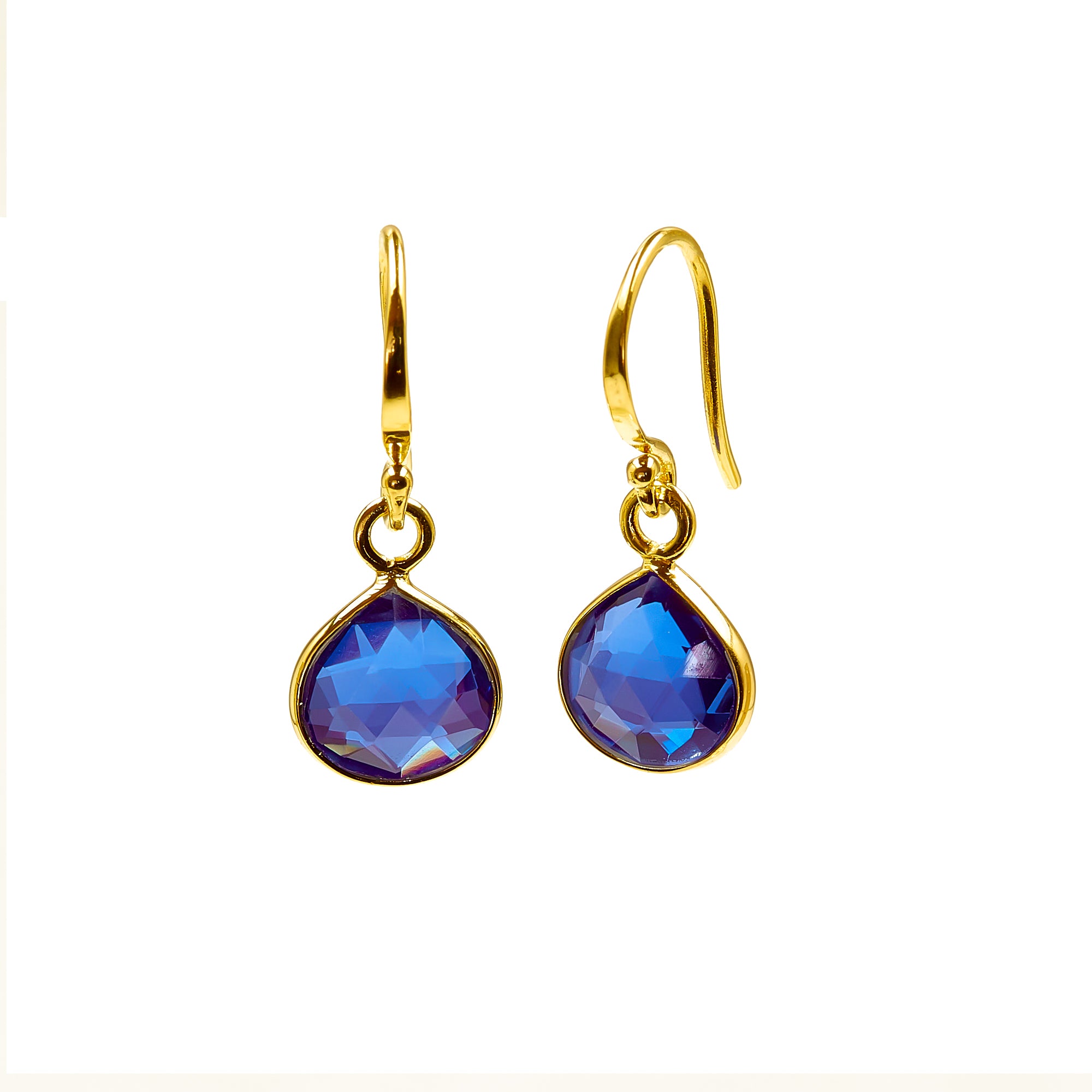 TEARDROP Ohrring Blauer Quarz